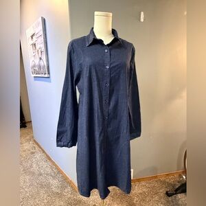 Rosarosae Made in Italy Denim Shirt Dress | XL